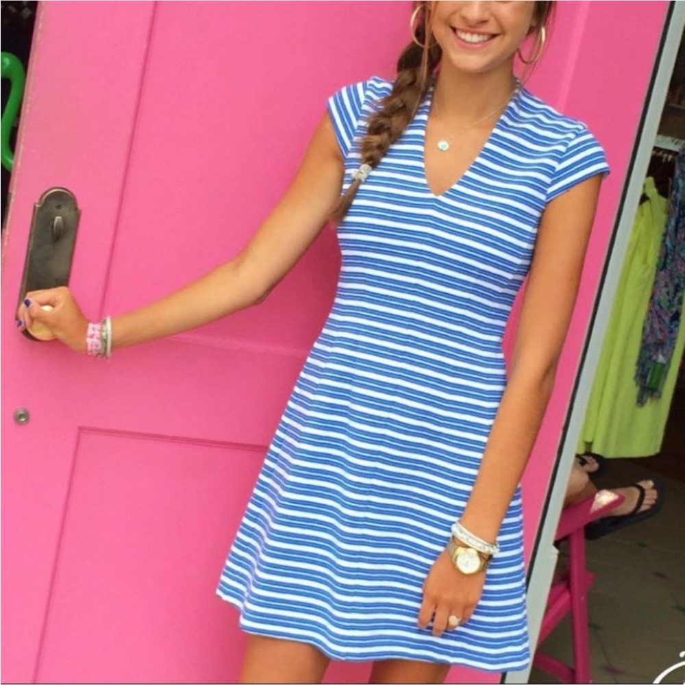 Lilly Pulitzer Bree Ottoman Shift Dress Bay Blue Size XS